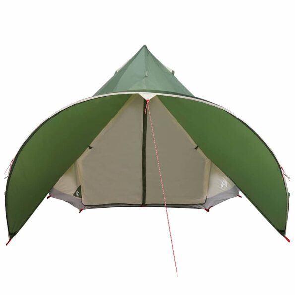 vidaXL Teepee stan pre 5 osôb Zelená a šedá 415 x 415 x 247 cm – Obrázok 5