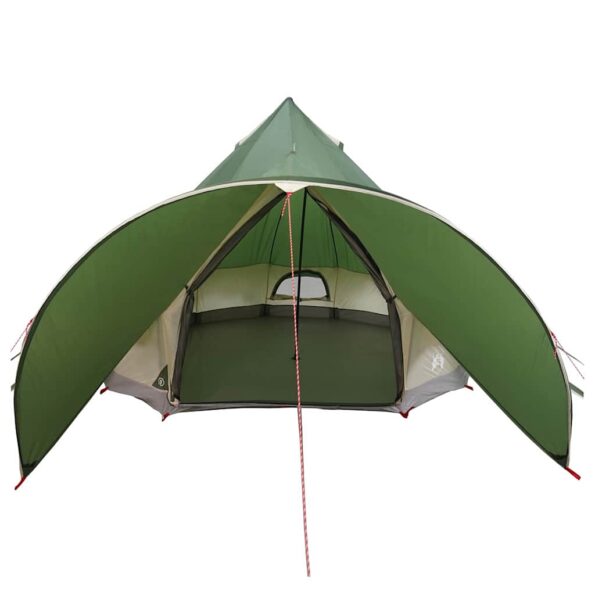 vidaXL Teepee stan pre 5 osôb Zelená a šedá 415 x 415 x 247 cm – Obrázok 6