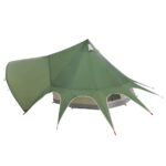 vidaXL Teepee stan pre 5 osôb Zelená a šedá 415 x 415 x 247 cm – Obrázok 7
