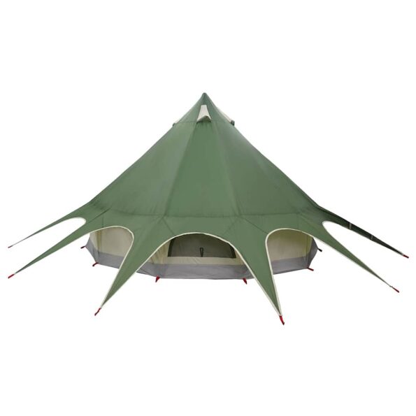 vidaXL Teepee stan pre 5 osôb Zelená a šedá 415 x 415 x 247 cm – Obrázok 8