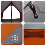 vidaXL Teepee stan pre 5 osôb Šedá a oranžová 415 x 415 x 247 cm – Obrázok 13