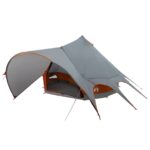 vidaXL Teepee stan pre 5 osôb Šedá a oranžová 415 x 415 x 247 cm – Obrázok 2
