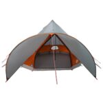 vidaXL Teepee stan pre 5 osôb Šedá a oranžová 415 x 415 x 247 cm – Obrázok 6