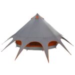 vidaXL Teepee stan pre 5 osôb Šedá a oranžová 415 x 415 x 247 cm – Obrázok 8