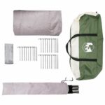 vidaXL Teepee stan pre 7 osôb Zelená a šedá 600 x 600 x 347 cm – Obrázok 12