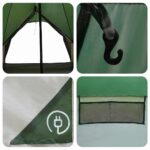 vidaXL Teepee stan pre 7 osôb Zelená a šedá 600 x 600 x 347 cm – Obrázok 13