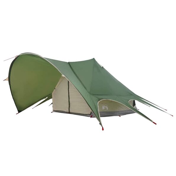 vidaXL Teepee stan pre 7 osôb Zelená a šedá 600 x 600 x 347 cm – Obrázok 4