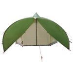 vidaXL Teepee stan pre 7 osôb Zelená a šedá 600 x 600 x 347 cm – Obrázok 5