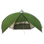 vidaXL Teepee stan pre 7 osôb Zelená a šedá 600 x 600 x 347 cm – Obrázok 6