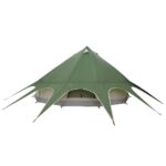 vidaXL Teepee stan pre 7 osôb Zelená a šedá 600 x 600 x 347 cm – Obrázok 8