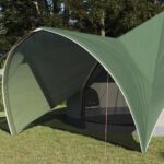 vidaXL Teepee stan pre 9 osôb Zelená a šedá 502 x 502 x 297 cm – Obrázok 3