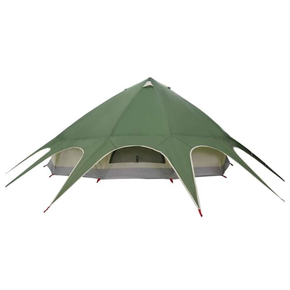 vidaXL Teepee stan pre 9 osôb Zelená a šedá 502 x 502 x 297 cm – Obrázok 8