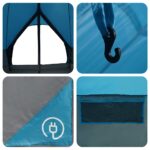 vidaXL Teepee stan pre 9 osôb Modrá a šedá 502 x 502 x 297 cm – Obrázok 13