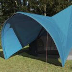 vidaXL Teepee stan pre 9 osôb Modrá a šedá 502 x 502 x 297 cm – Obrázok 3