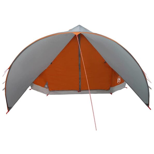 vidaXL Teepee stan pre 9 osôb Šedá a oranžová 502 x 502 x 297 cm – Obrázok 5