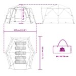 vidaXL Stan chata so strechou Modrá a šedá 333 x 317 x 194 cm – Obrázok 13