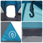vidaXL Stan pre 3 osoby so strechou Modrá a šedá 320 x 320 x 203 cm – Obrázok 12