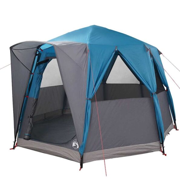 vidaXL Stan pre 3 osoby so strechou Modrá a šedá 320 x 320 x 203 cm – Obrázok 2