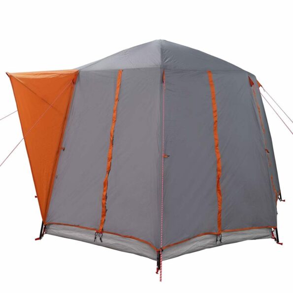 vidaXL Stan pre 3 osoby so strechou Šedá a oranžová 320 x 320 x 203 cm – Obrázok 7