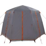 vidaXL Stan pre 3 osoby so strechou Šedá a oranžová 320 x 320 x 203 cm – Obrázok 8