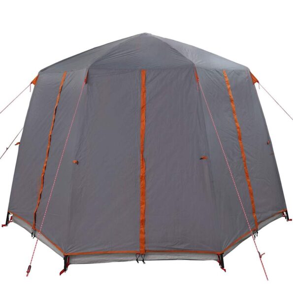 vidaXL Stan pre 3 osoby so strechou Šedá a oranžová 320 x 320 x 203 cm – Obrázok 8
