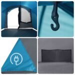 vidaXL Tunelový stan pre 4 osoby Modrá a šedá 740 x 370 x 220 cm – Obrázok 12
