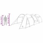 vidaXL Tunelový stan so strechou Modrá a šedá 778 x 356 x 210 cm – Obrázok 13