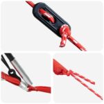 vidaXL Tunelový stan so strechou Modrá a šedá 778 x 356 x 210 cm – Obrázok 9