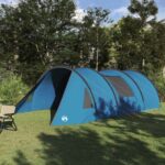 vidaXL Tunelový stan pre 5 osôb Modrá a šedá 805 x 405 x 211 cm