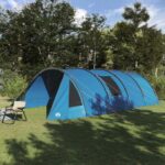 vidaXL Stan pre 6 osôb so strechou Modrá a šedá 890 x 470 x 220 cm