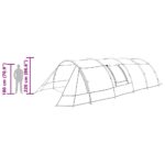 vidaXL Stan pre 6 osôb so strechou Modrá a šedá 890 x 470 x 220 cm – Obrázok 13