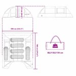 vidaXL Stan pre 6 osôb so strechou Modrá a šedá 700 x 590 x 215 cm – Obrázok 12