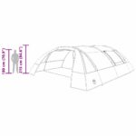 vidaXL Stan pre 6 osôb so strechou Modrá a šedá 700 x 590 x 215 cm – Obrázok 13