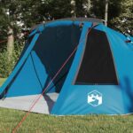 vidaXL Tunelový stan pre 3 osoby Modrá a šedá 328 x 228 x 115 cm – Obrázok 3