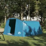 vidaXL Tunelový stan pre 4 osoby Modrá a šedá 318 x 275 x 140 cm