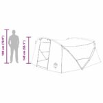 vidaXL Tunelový stan pre 4 osoby Modrá a šedá 318 x 275 x 140 cm – Obrázok 13