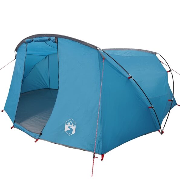 vidaXL Tunelový stan pre 4 osoby Modrá a šedá 318 x 275 x 140 cm – Obrázok 2