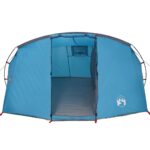 vidaXL Tunelový stan pre 4 osoby Modrá a šedá 318 x 275 x 140 cm – Obrázok 5