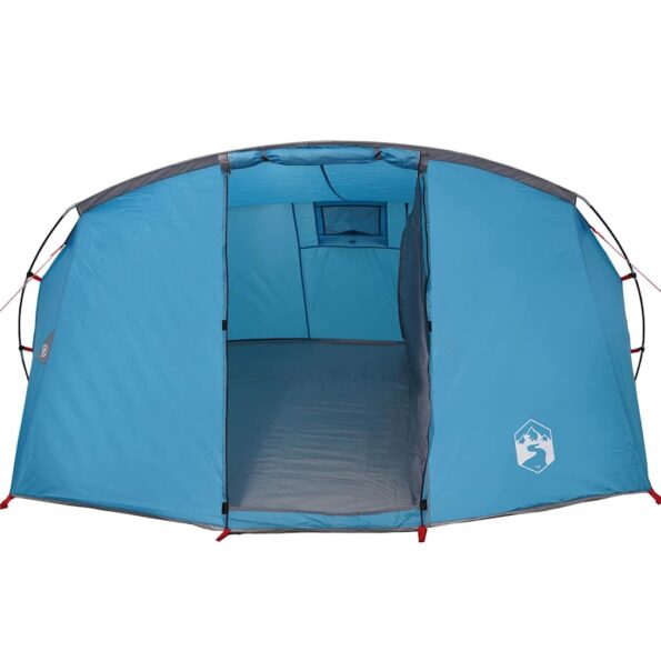 vidaXL Tunelový stan pre 4 osoby Modrá a šedá 318 x 275 x 140 cm – Obrázok 5