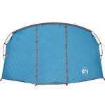 vidaXL Tunelový stan pre 4 osoby Modrá a šedá 318 x 275 x 140 cm – Obrázok 6