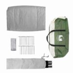 vidaXL Stan pre 12 osôb so strechou Zelená a šedá 500 x 500 x 294 cm – Obrázok 11