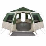 vidaXL Stan pre 12 osôb so strechou Zelená a šedá 500 x 500 x 294 cm – Obrázok 5