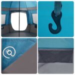 vidaXL Stan chata so strechou Modrá a šedá 500 x 500 x 294 cm – Obrázok 12