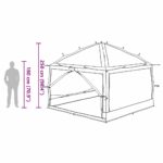 vidaXL Vnútorný stan so strechou Modrá a šedá 300 x 300 x 250 cm – Obrázok 12