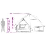vidaXL Teepee stan pre 10 osôb Zelená a biela 567 x 470 x 242 cm – Obrázok 13