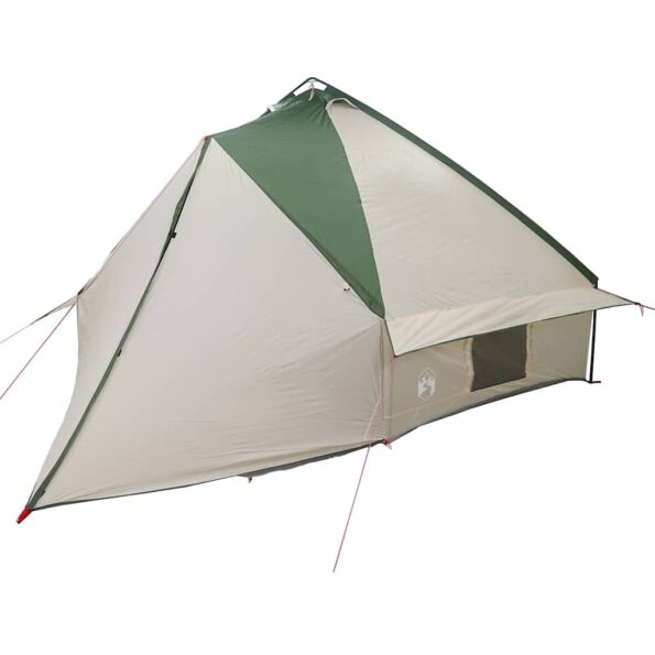 vidaXL Teepee stan pre 10 osôb Zelená a biela 567 x 470 x 242 cm – Obrázok 4