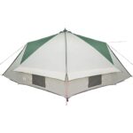 vidaXL Teepee stan pre 10 osôb Zelená a biela 567 x 470 x 242 cm – Obrázok 6
