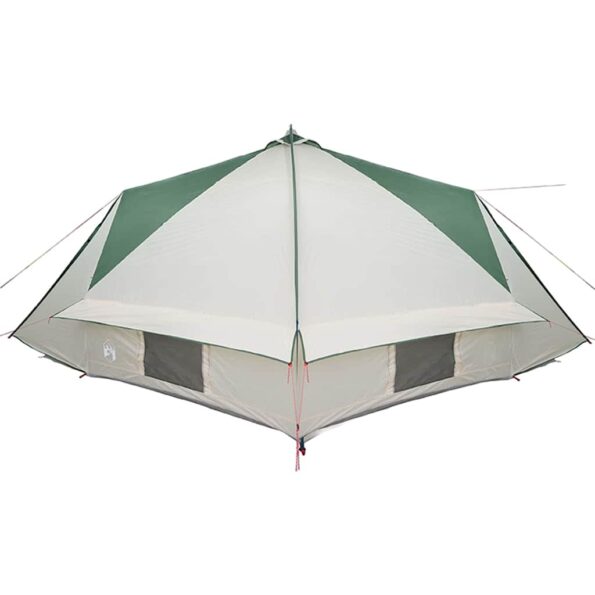 vidaXL Teepee stan pre 10 osôb Zelená a biela 567 x 470 x 242 cm – Obrázok 6