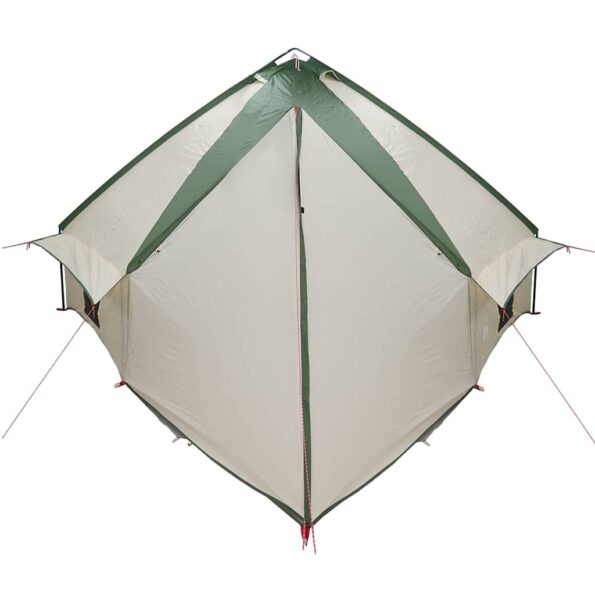 vidaXL Teepee stan pre 10 osôb Zelená a biela 567 x 470 x 242 cm – Obrázok 7
