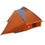 vidaXL Teepee stan pre 10 osôb Šedá a oranžová 567 x 470 x 242 cm – Obrázok 4